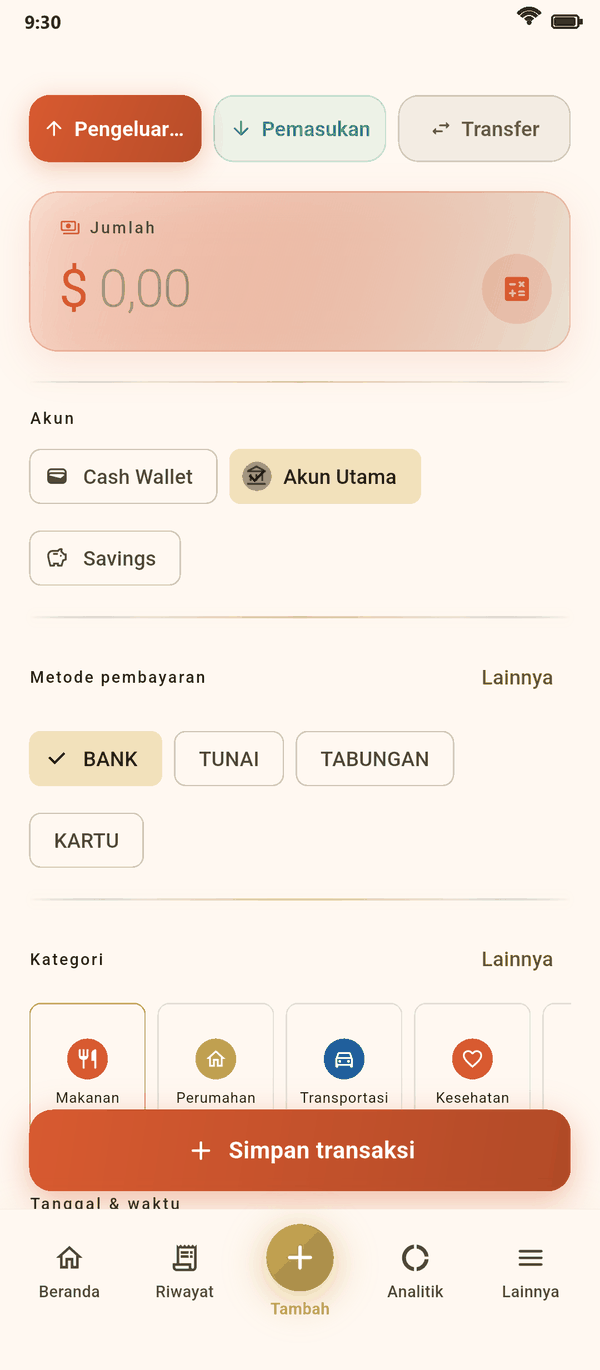 Catat belanja dalam detik — Coinly tangkapan layar
