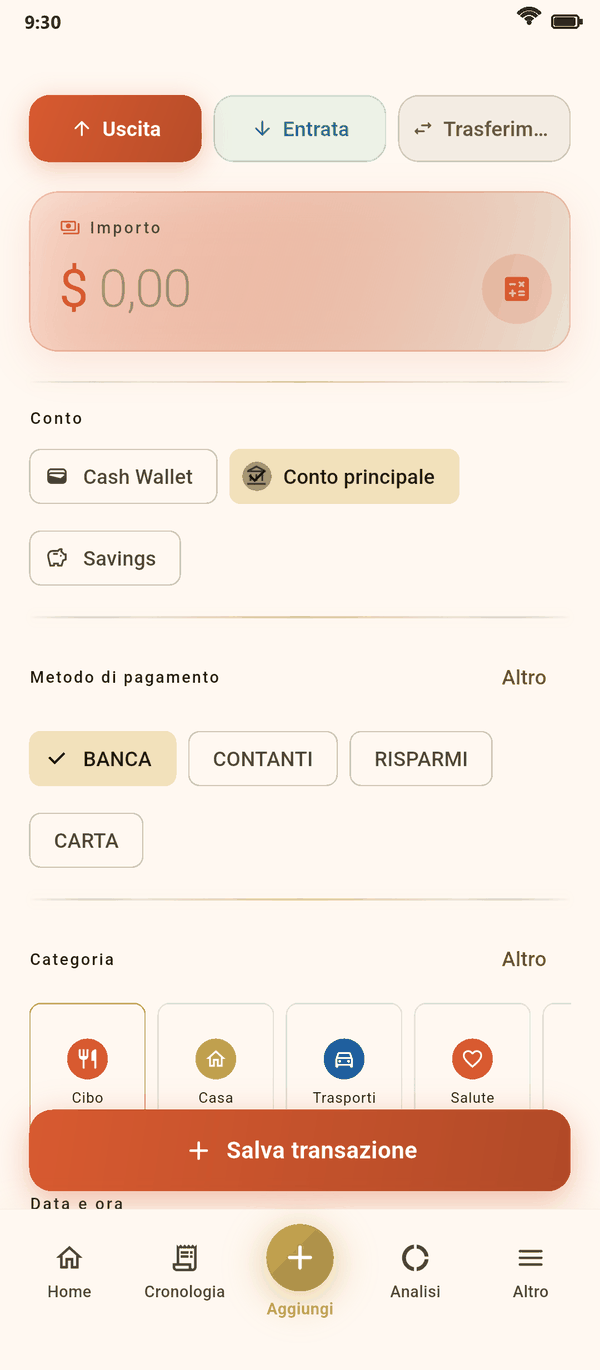 Registra spese in secondi — Coinly screenshot